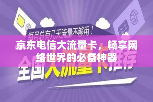 京东电信大流量卡，畅享网络世界的必备神器