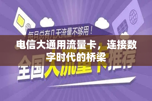 电信大通用流量卡，连接数字时代的桥梁