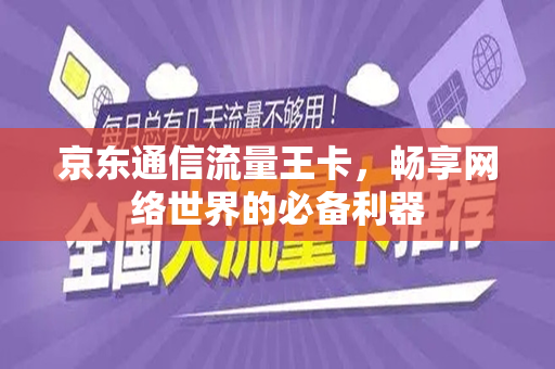 京东通信流量王卡，畅享网络世界的必备利器