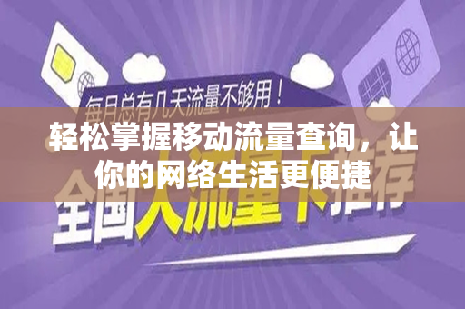 轻松掌握移动流量查询，让你的网络生活更便捷