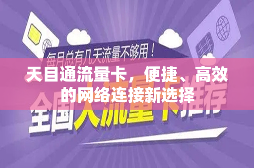 天目通流量卡，便捷、高效的网络连接新选择