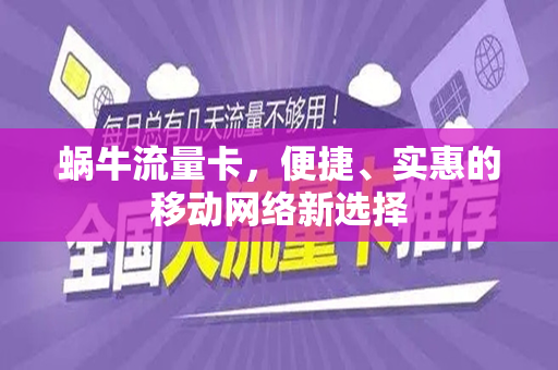 蜗牛流量卡，便捷、实惠的移动网络新选择