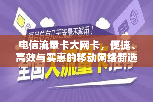 电信流量卡大网卡，便捷、高效与实惠的移动网络新选择