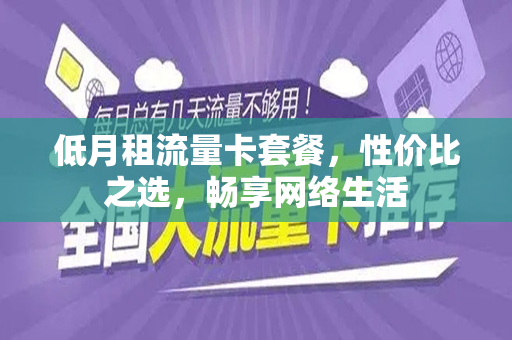 低月租流量卡套餐，性价比之选，畅享网络生活