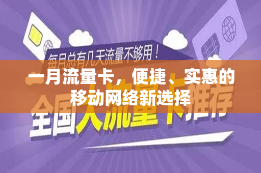 一月流量卡，便捷、实惠的移动网络新选择