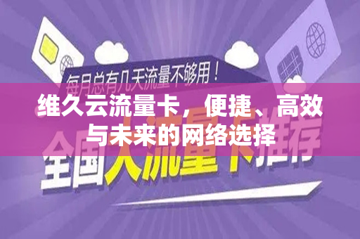 维久云流量卡，便捷、高效与未来的网络选择