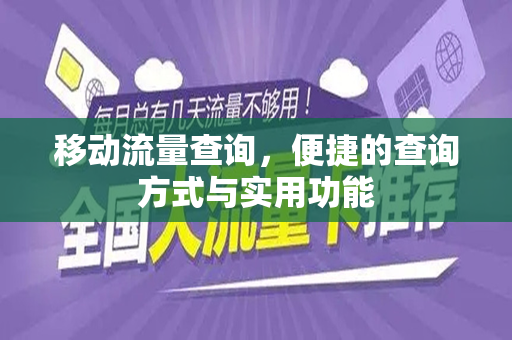 移动流量查询，便捷的查询方式与实用功能