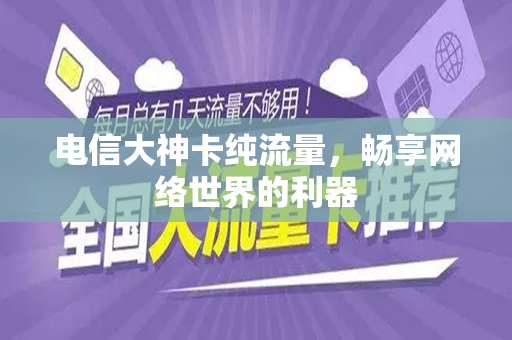 电信大神卡纯流量，畅享网络世界的利器