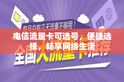 电信流量卡可选号，便捷选择，畅享网络生活