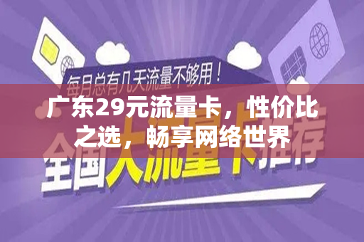 广东29元流量卡，性价比之选，畅享网络世界