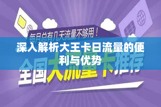 深入解析大王卡日流量的便利与优势