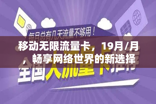 移动无限流量卡，19月/月，畅享网络世界的新选择