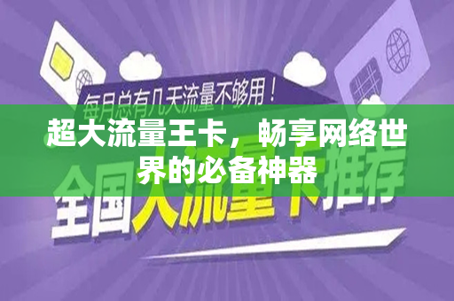 超大流量王卡，畅享网络世界的必备神器