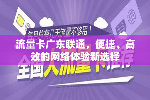 流量卡广东联通，便捷、高效的网络体验新选择