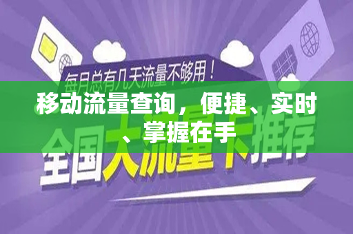 移动流量查询，便捷、实时、掌握在手