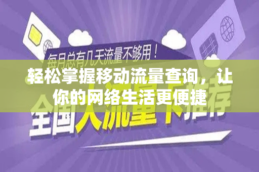 轻松掌握移动流量查询，让你的网络生活更便捷