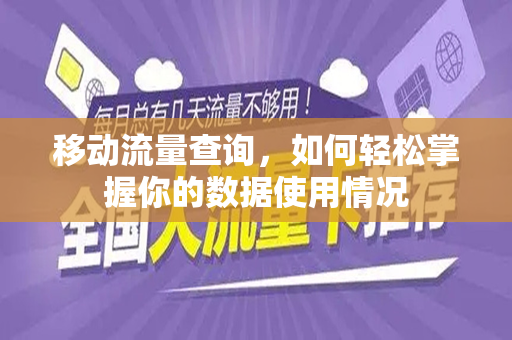 移动流量查询，如何轻松掌握你的数据使用情况