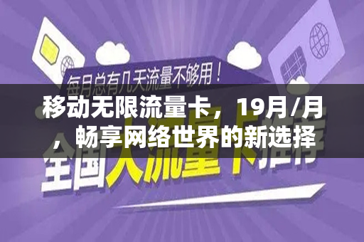 移动无限流量卡，19月/月，畅享网络世界的新选择