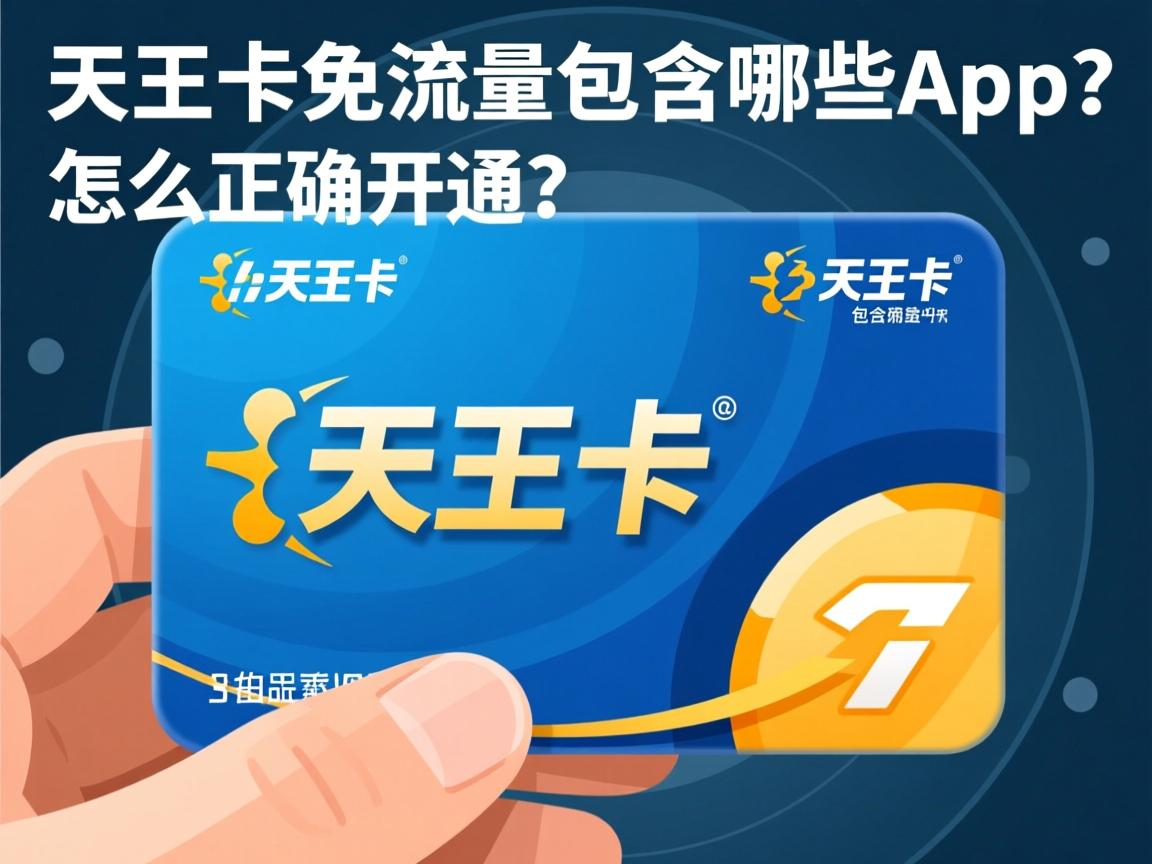 天王卡免流量包含哪些App?怎么正确开通?