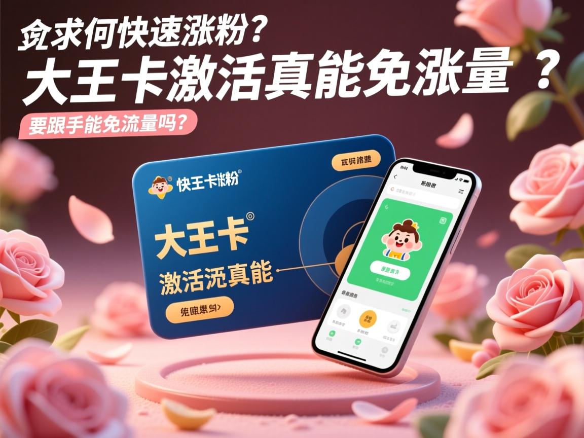 新手如何快速涨粉？大王卡激活真能免流量吗？