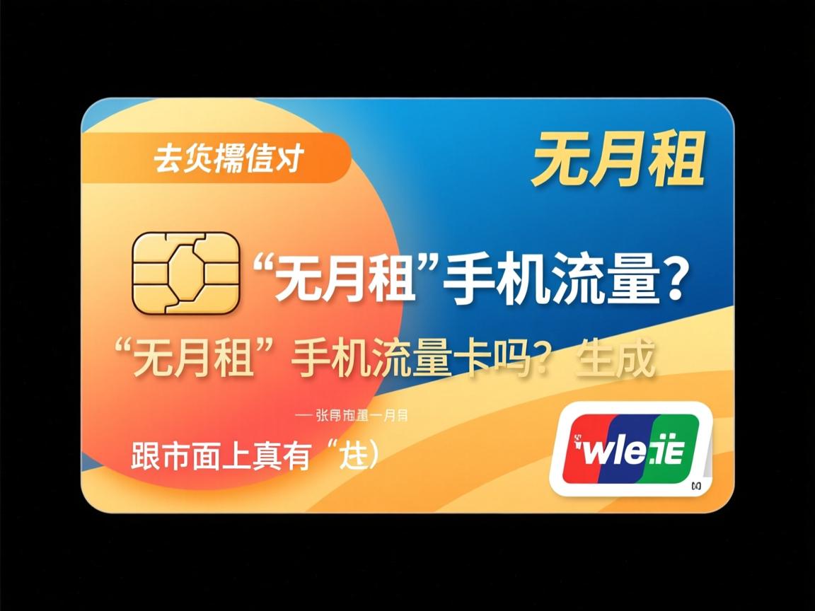 市面上真有“无月租”的手机流量卡吗?