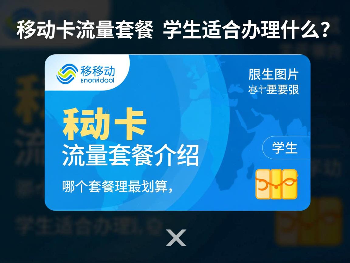 关于移动卡流量套餐介绍,哪个套餐最划算,学生适合办理什么?