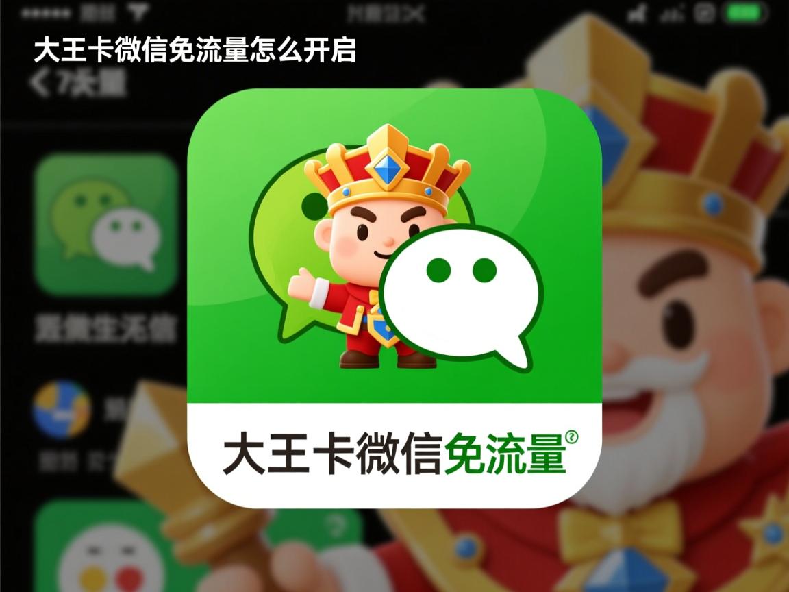 大王卡微信免流量怎么开启标志？