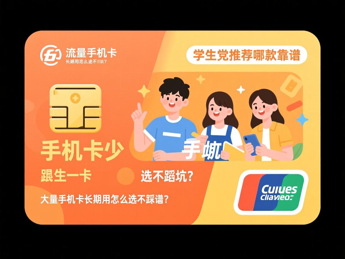 大流量手机卡长期用怎么选不踩坑?学生党推荐哪款靠谱?