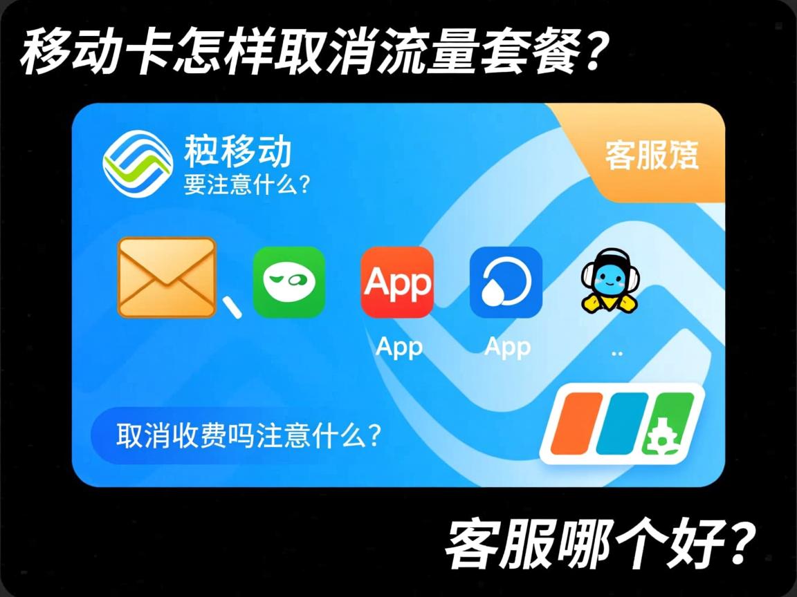 移动卡怎样取消流量套餐,短信、App、客服哪个好?_取消收费吗要注意什么?