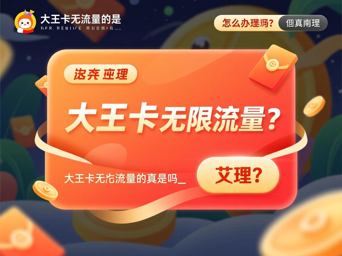 大王卡无限流量是真的吗_怎么办理?_ 实测有效解读套餐详情与操作指南