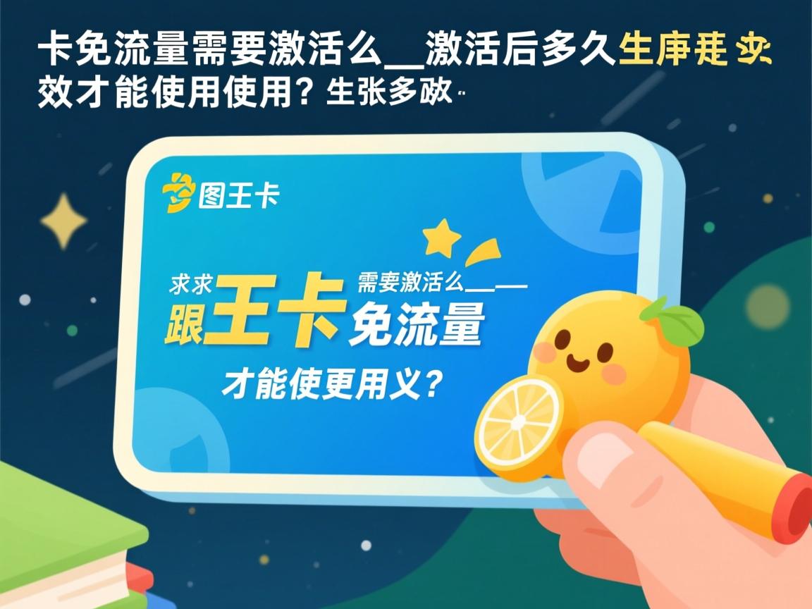 王卡免流量需要激活么_激活后多久生效才能正常使用？