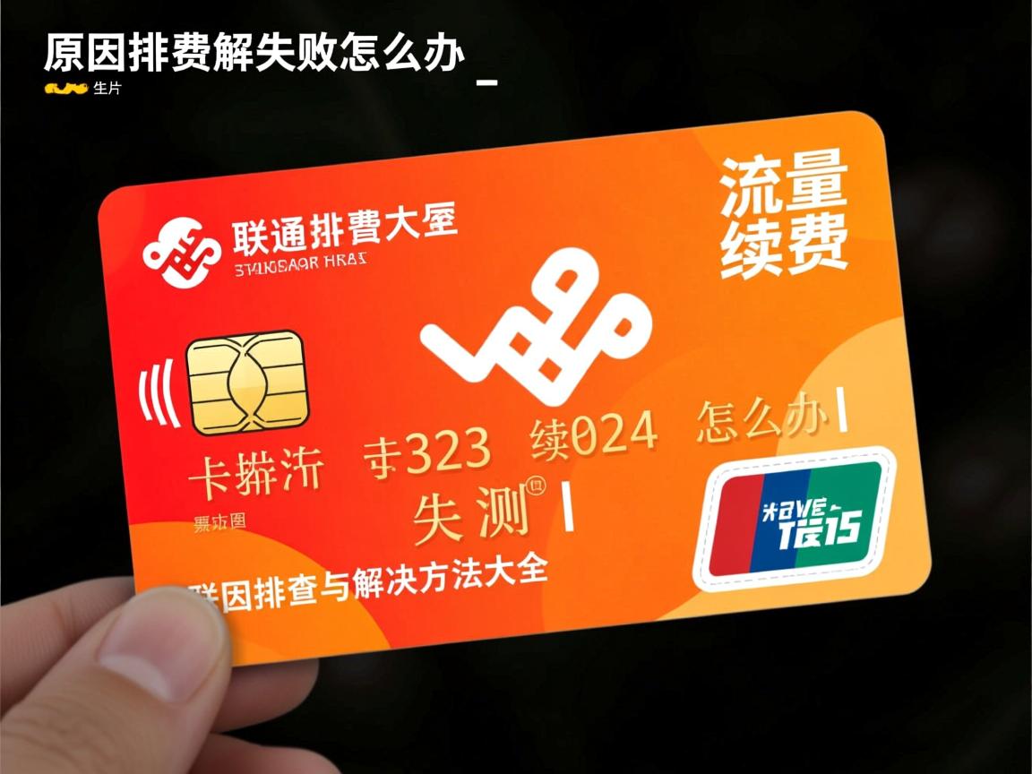 流量卡续费失败怎么办 _ 原因排查与解决方法大全，联通网上营业厅续费实测