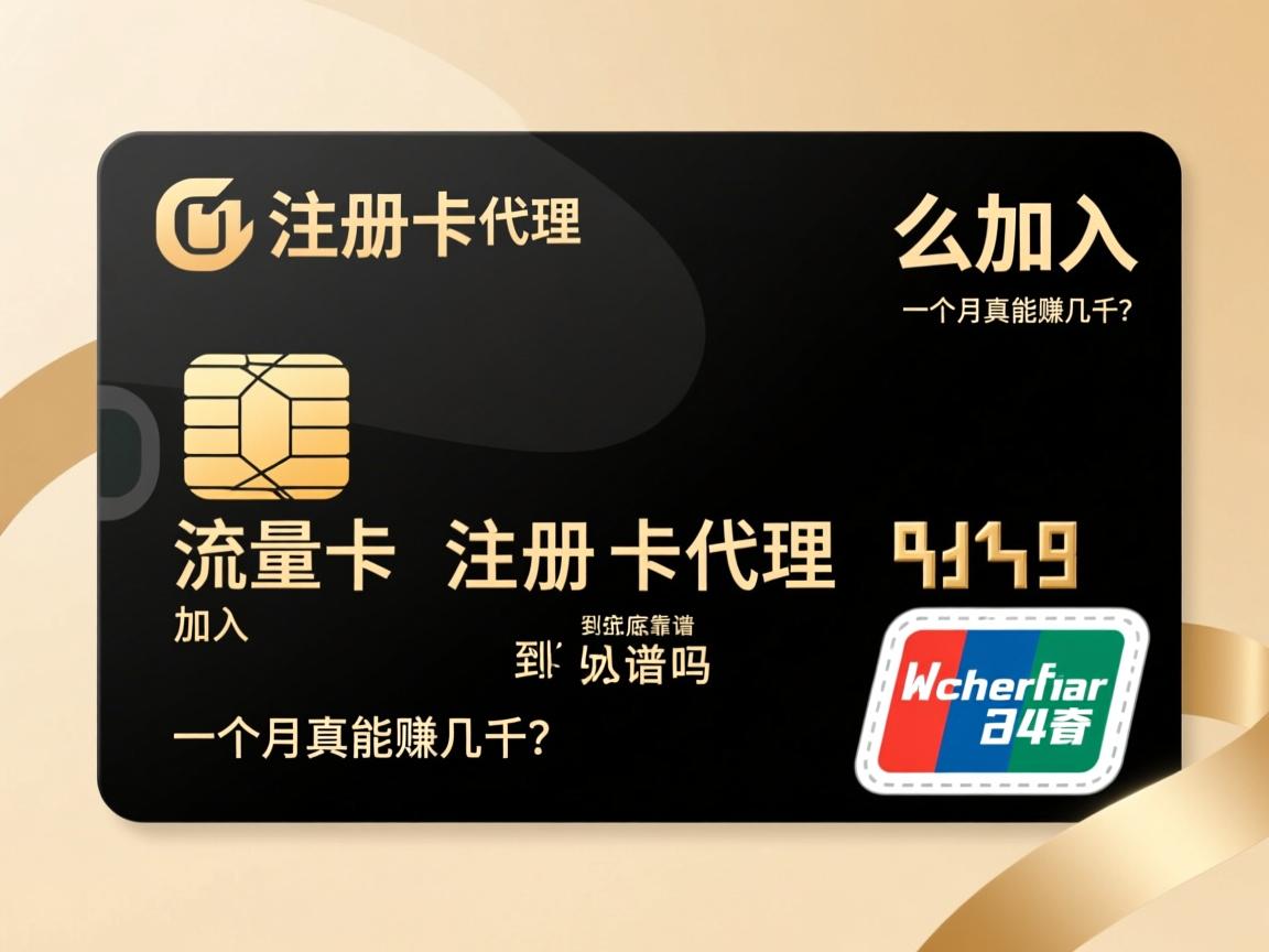 流量卡注册卡代理怎么加入，到底靠谱吗，一个月真能赚几千？