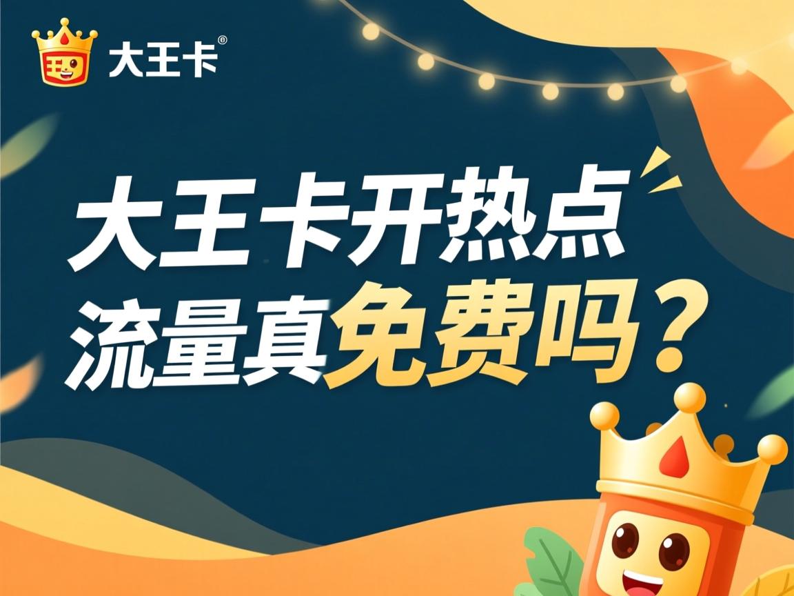 大王卡开热点，流量真的免费吗？