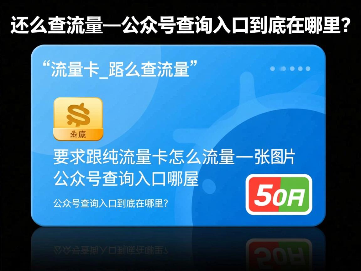 纯流量卡怎么查流量_公众号查询入口到底在哪里？