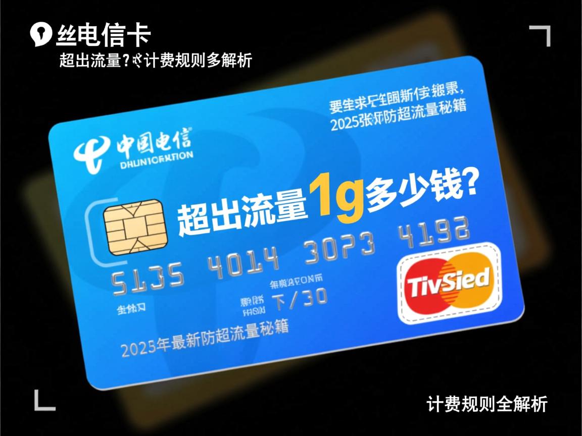 电信卡超出流量1g多少钱？计费规则全解析，附2025年最新防超流量秘籍