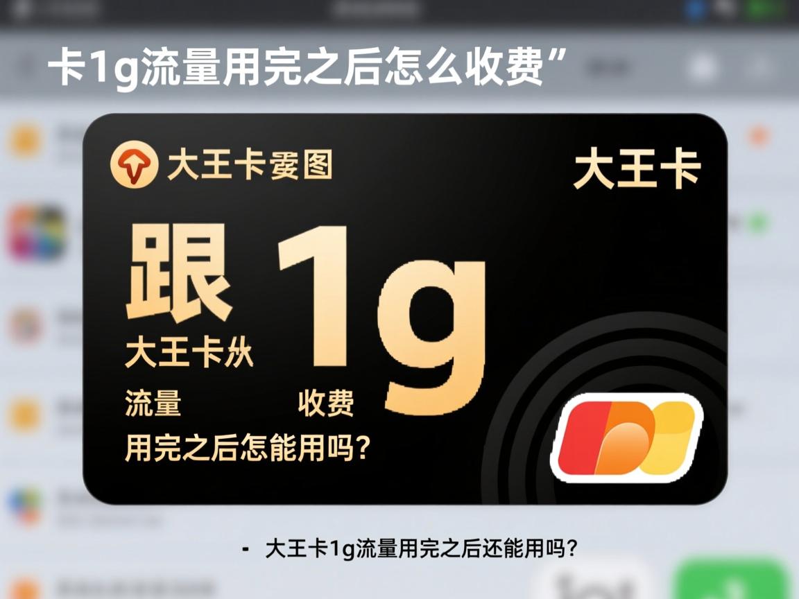 大王卡1g流量用完之后怎么收费，大王卡1g流量用完之后还能用吗？