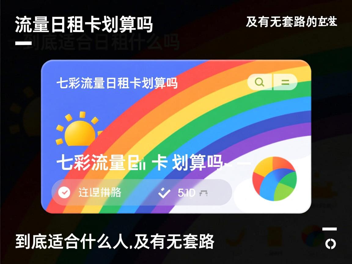 七彩流量日租卡划算吗_到底适合什么人及有无套路