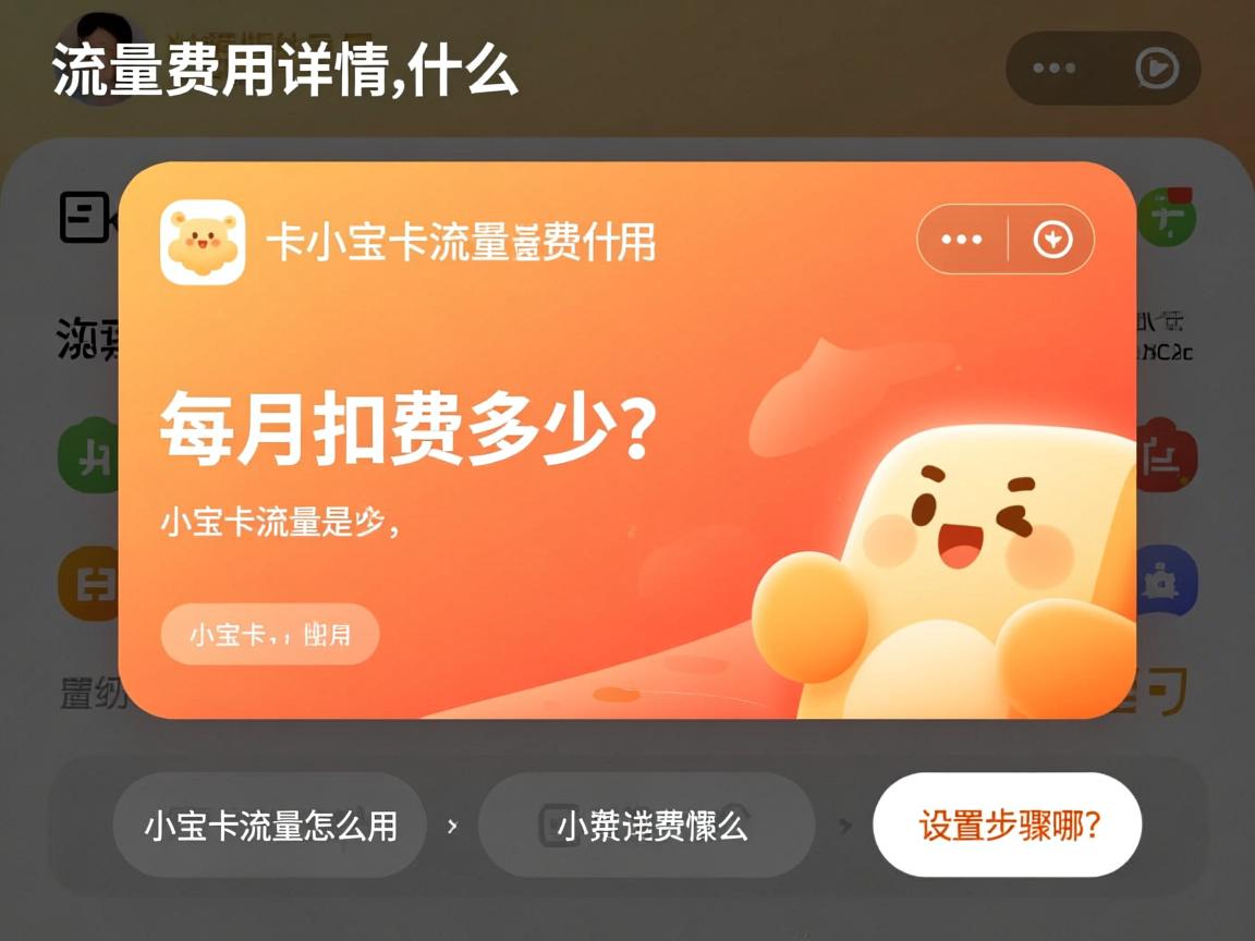 小宝卡流量费用详情是什么，每月扣费多少？小宝卡流量怎么用，设置步骤有哪些？