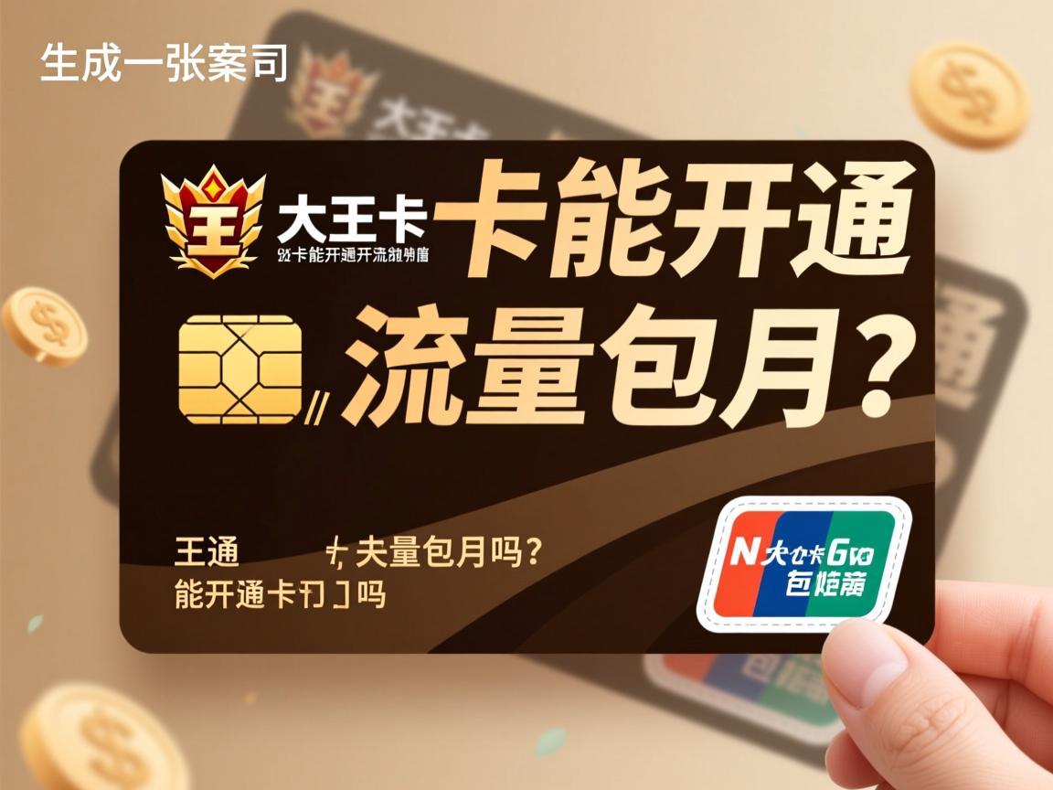 大王卡能开通流量包月吗？