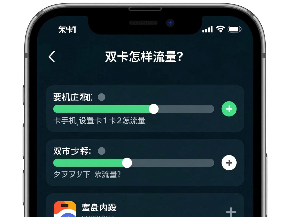 双卡手机怎样设置卡1卡2的流量？