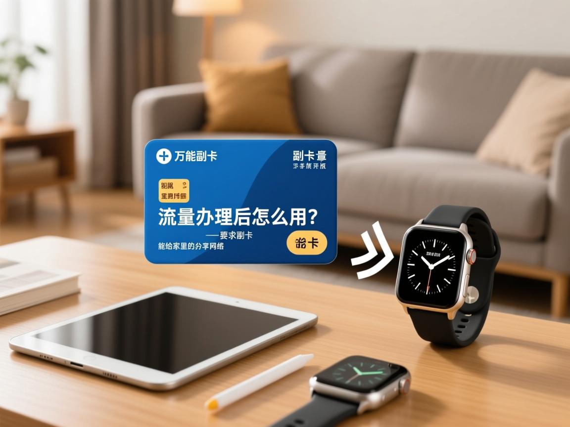 万能副卡流量办理后怎么用？能给家里的平板和手表共享网络吗？