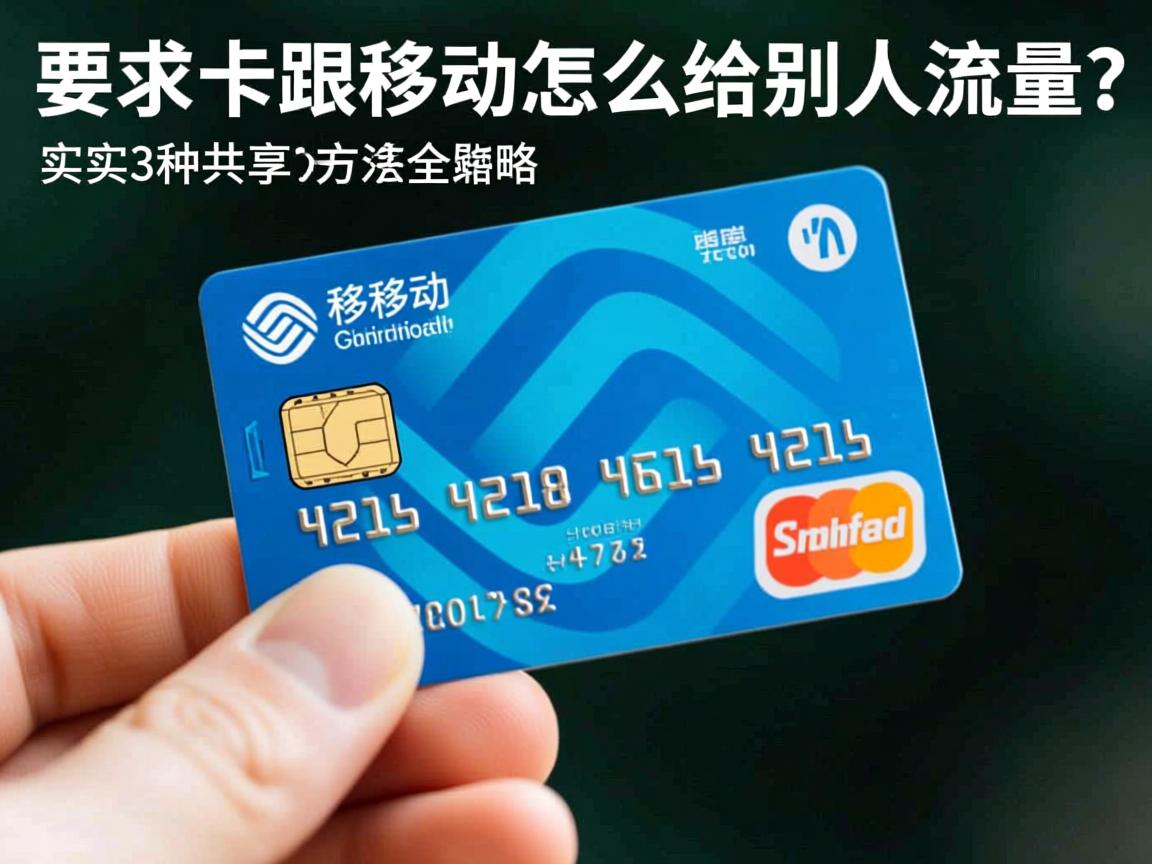 移动卡怎么给别人流量？实测3种共享方法，长期共享与临时转赠全攻略