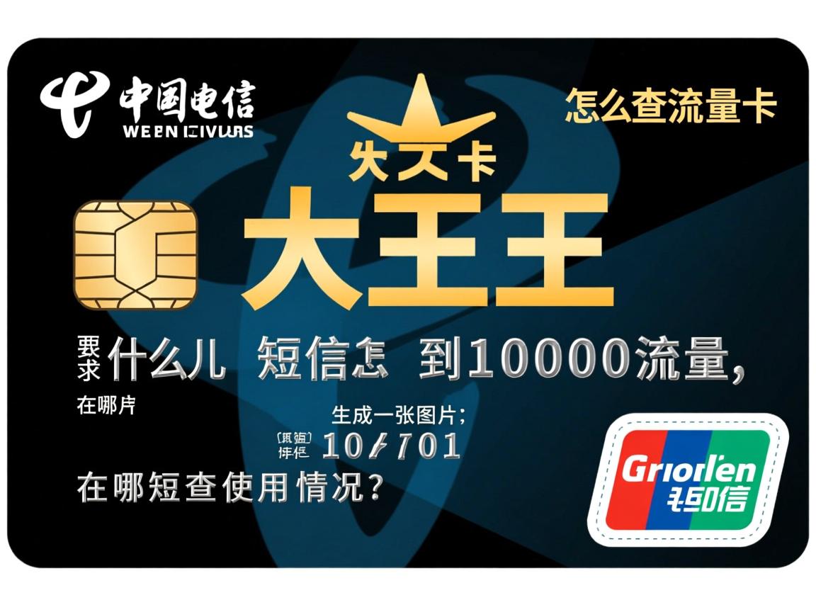 电信大王卡怎么查流量，发什么短信到10001，在哪儿查使用情况？