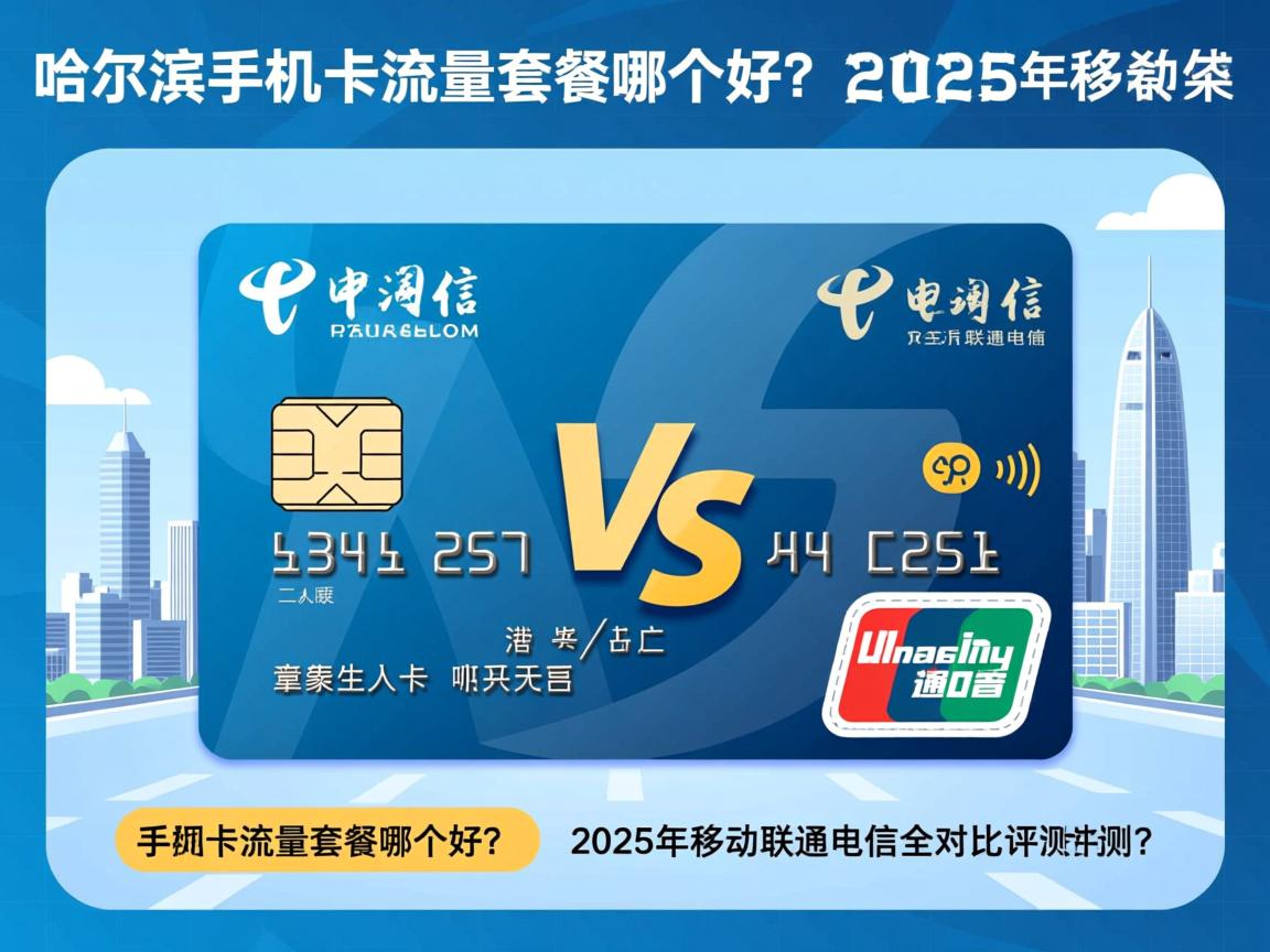 哈尔滨手机卡流量套餐哪个好？2025年移动联通电信全对比评测