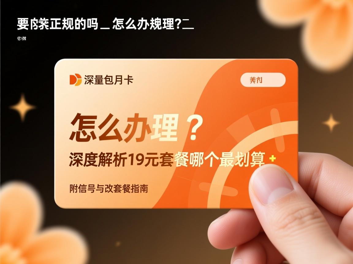 流量包月卡是正规的吗，怎么办理？_ 深度解析19元套餐哪个最划算 _ 附信号与改套餐指南