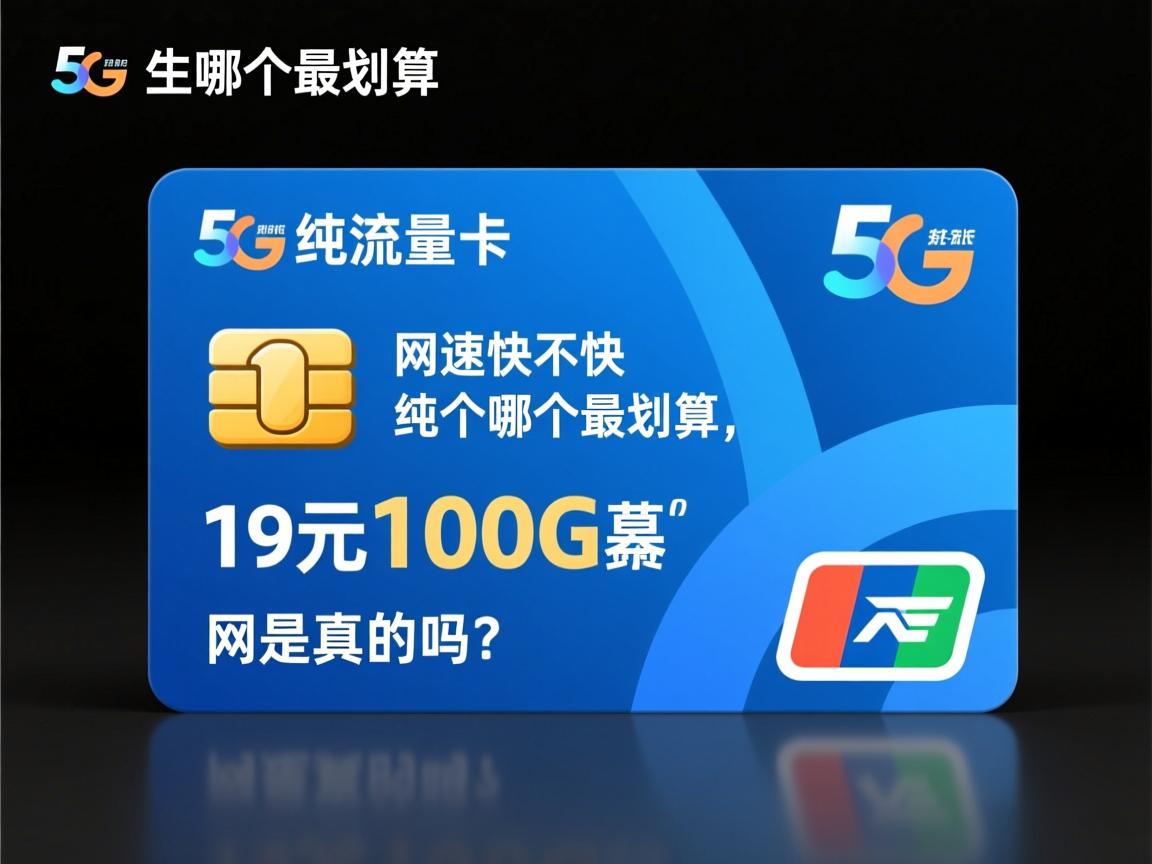 5g纯流量卡哪个最划算，网速快不快，19元100G是真的吗？