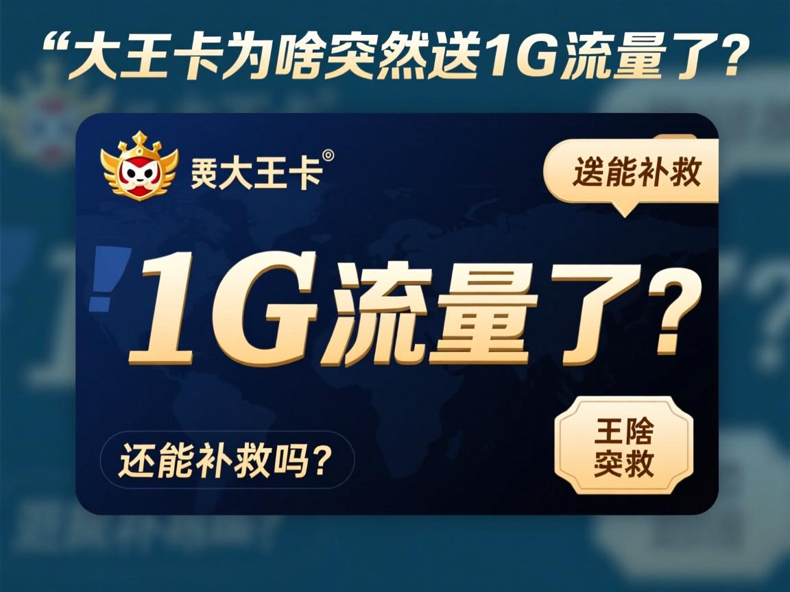 大王卡为啥突然不送1G流量了？还能补救吗？