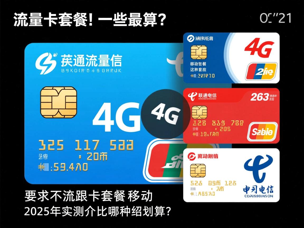 4g流量卡套餐介绍哪种最划算？2025年实测对比移动联通电信这几种套餐