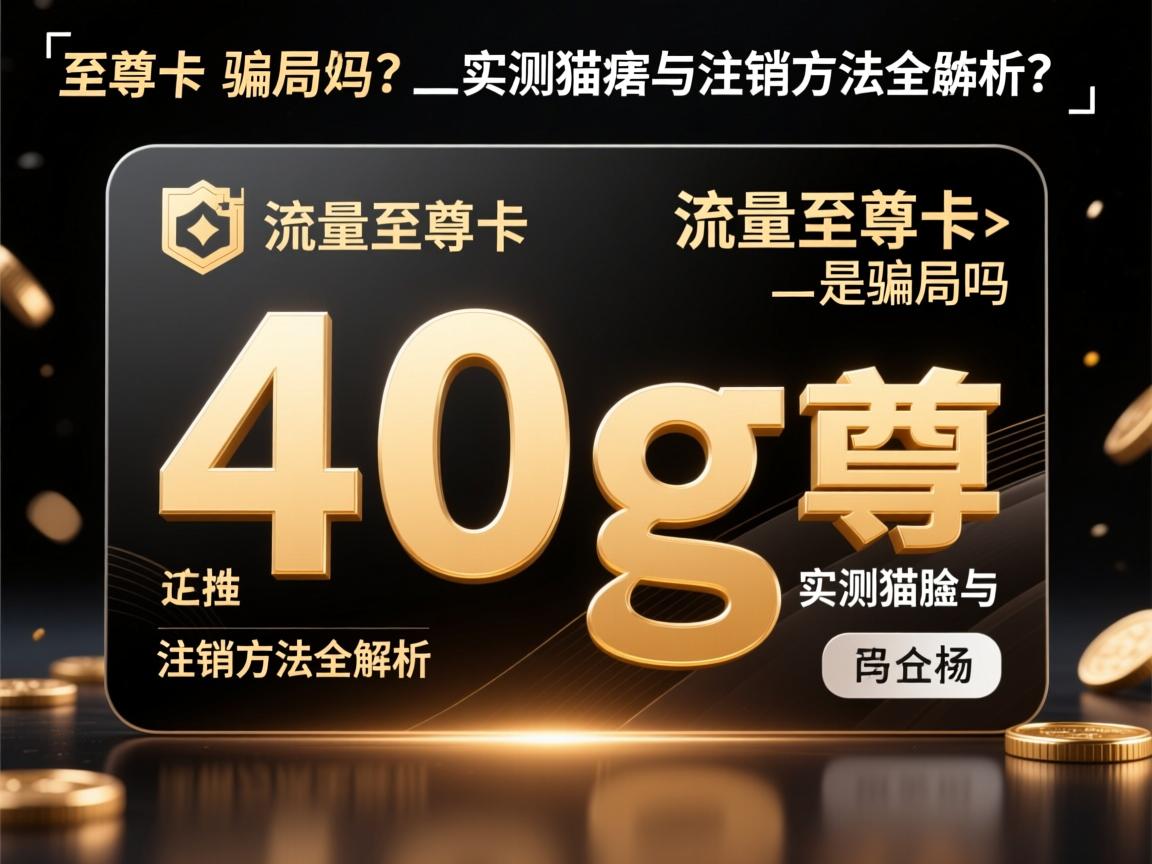 40g流量至尊卡是骗局吗 _ 实测猫腻与注销方法全解析
